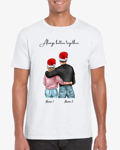 Kerstmis met het beste koppel - Gepersonaliseerd T-shirt