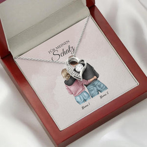 Forever Love "Best Couple" - Ketting met hartjeshanger & gepersonaliseerde kaart