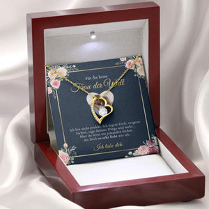 Forever Love "Meilleure femme" - Collier avec pendentif coeur & carte photo personnalisée