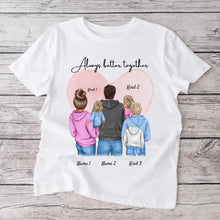 Charger l&#39;image dans la galerie, Ma famille, mes personnes préférées - T-shirt personnalisé (parents &amp; 1-4 enfants)
