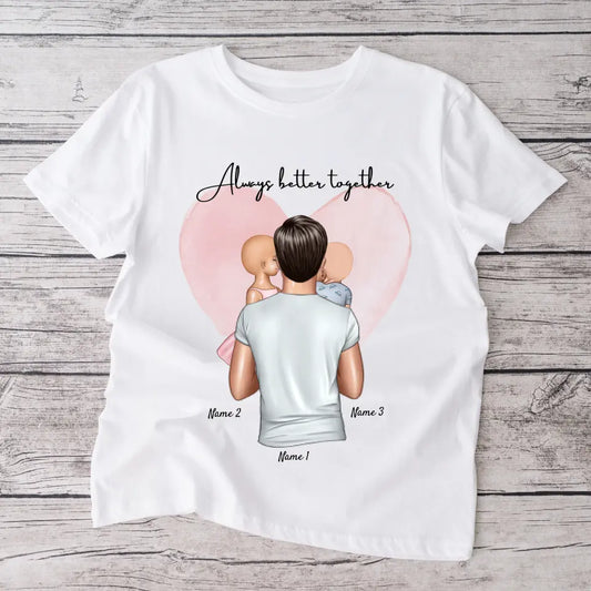 Beste Papa - Gepersonaliseerd T-shirt (100% Katoen, Unisex)