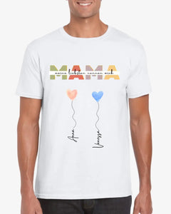 Mes proches m'appellent MAMA - T-shirt personnalisé (100% coton, unisexe)
