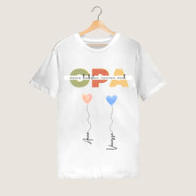 Charger l&#39;image dans la galerie, Mes proches m&#39;appellent OPA - T-shirt personnalisé Grand-père avec petits-enfants (100% coton, unisexe)
